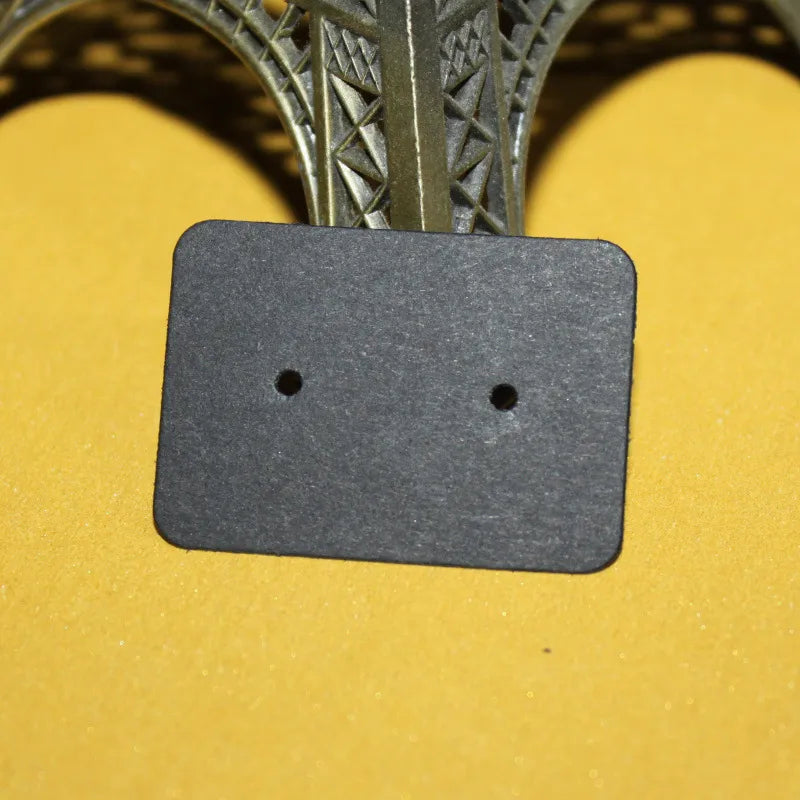 Καρτελάκια για σκουλαρίκια μαύρα 100τμχ - P062