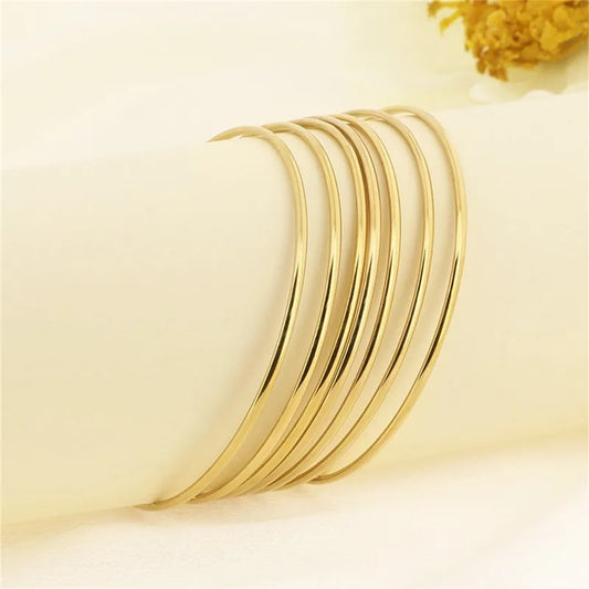 Bracelet gilded steel 7 pieces-br258