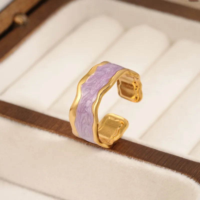 Anillo de acero con circonita azul - R091