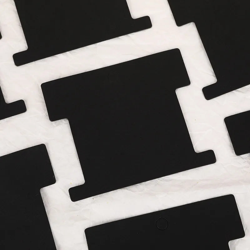 Καρτελάκια kraft μαύρα για βραχιόλια και λαστιχάκια 5x7 50τμχ - P026