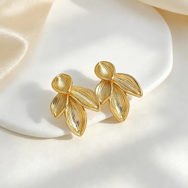 Pendientes estrella de mar de acero con piedras azules- EA681