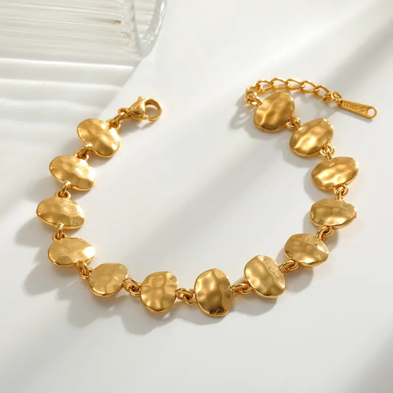 Βραχιόλι επιχρυσωμένο ατσάλι φαρδύ-BR128