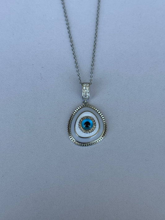 Steel necklace with eye - w492