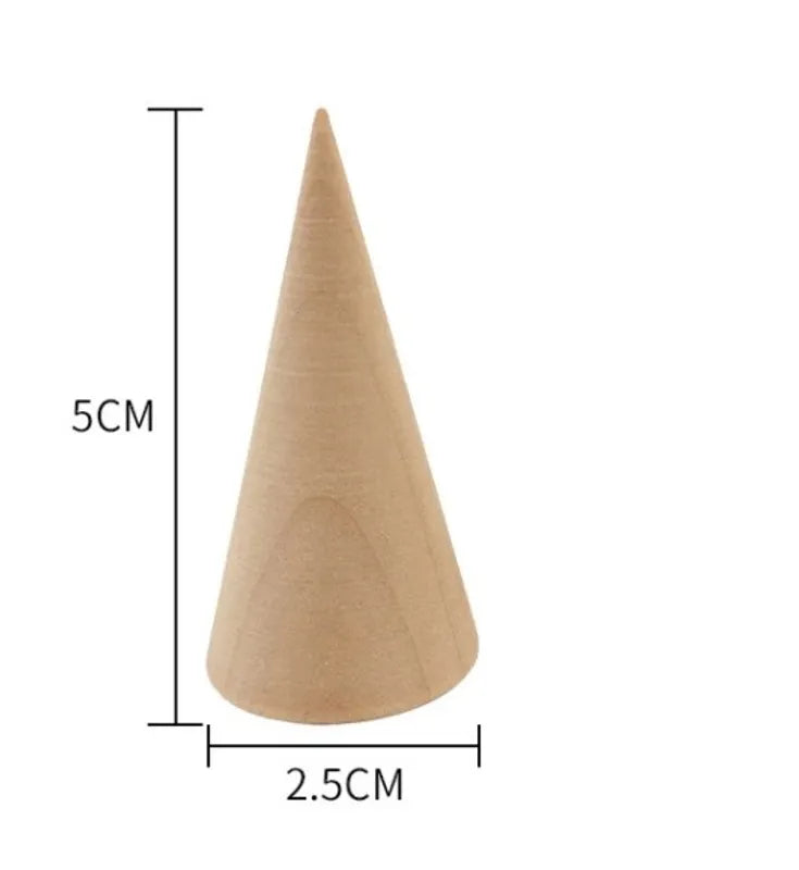 Cône en bois pour anneau de 1 pc - P025
