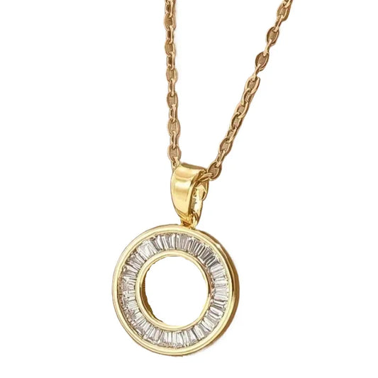 Régler des boucles d'oreilles en acier en acier avec cercles-Set023