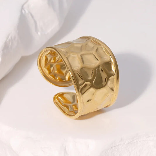 Δαχτυλίδι ατσάλινο χρυσό - R109