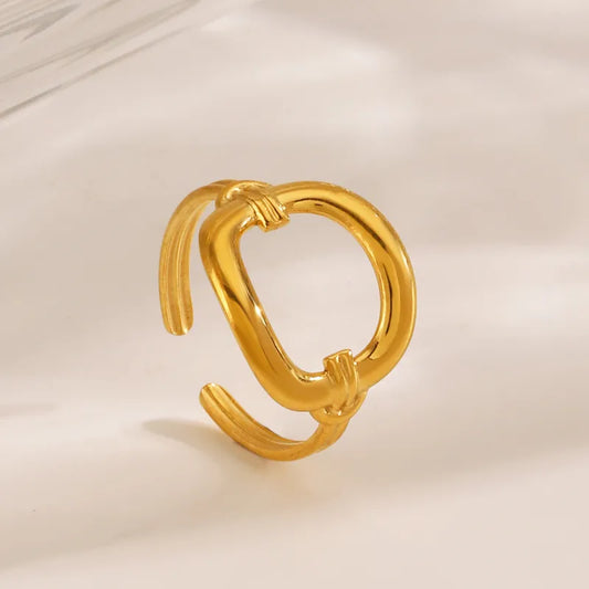 *Δαχτυλίδι ατσάλινο χρυσό - R034