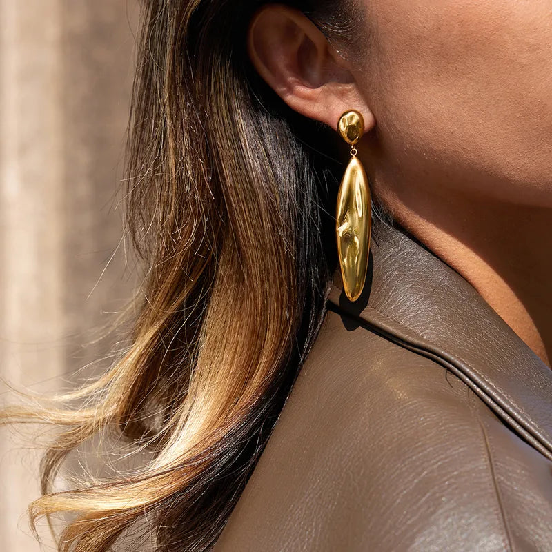 Σκουλαρίκια επιχρυσωμένο ατσάλι μακρυά- EA790