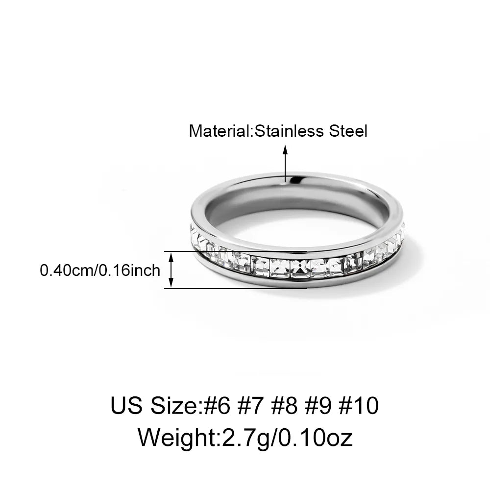 Δαχτυλίδι ατσάλι με zircon-R274