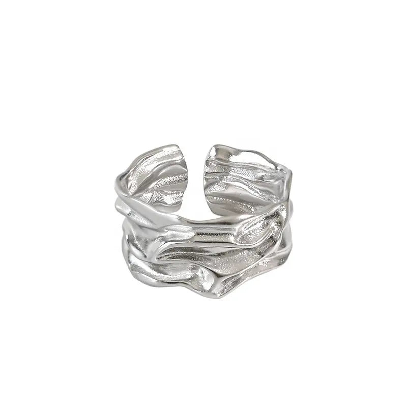 Silver steel ring - R187