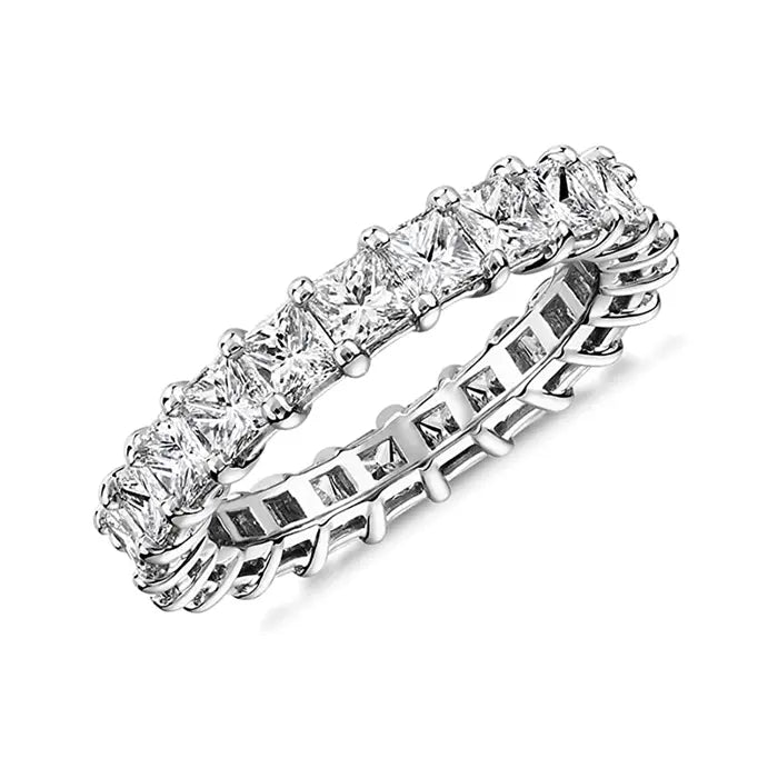 Band ring with squared zircon - R101