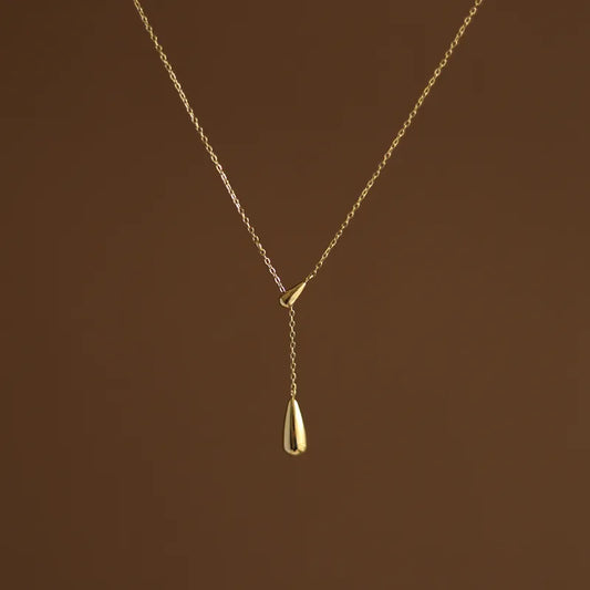 Colier cu pandantiv din oțel placat cu aur - NE436