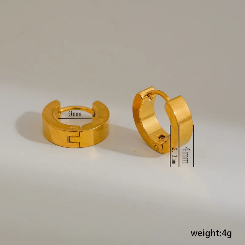 Σκουλαρίκια ατσάλι χρυσό κρικάκι-EA663