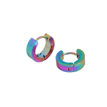 Σκουλαρίκια ατσάλι πολύχρωμο κρικάκι-EA026
