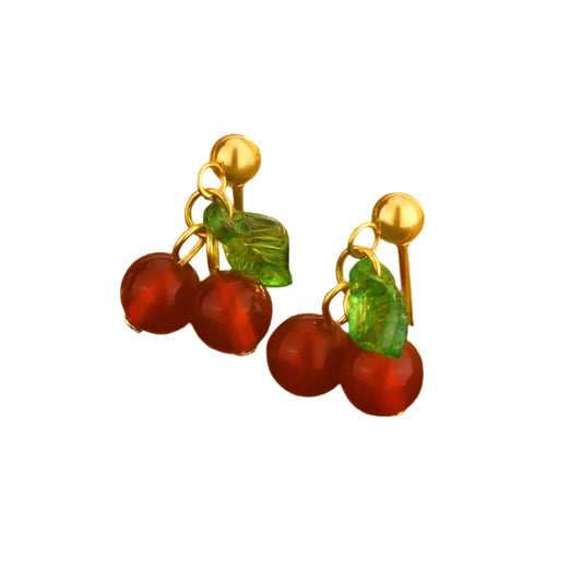 Earrings gilded cherry-ea443 steel