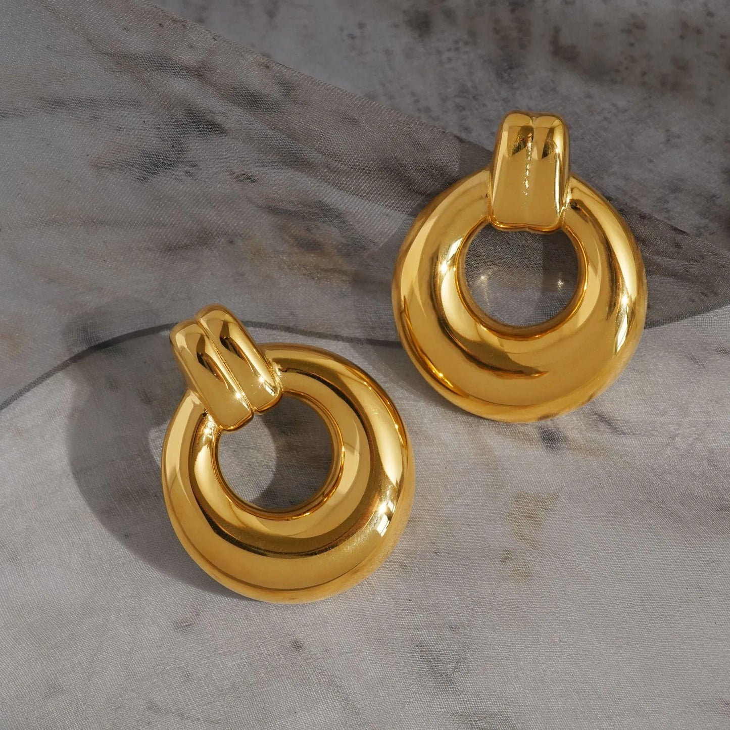 Σκουλαρίκια επιχρυσωμένα χρυσά vintage σχέδιο-EA339