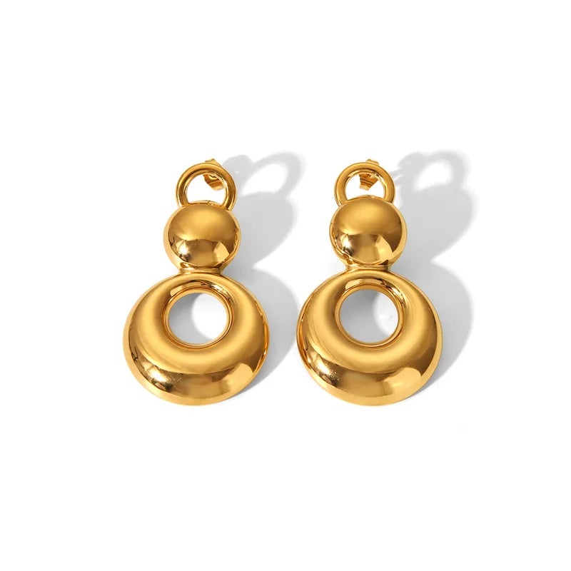 Boucles d'oreilles pendantes en acier Chrysa - w058