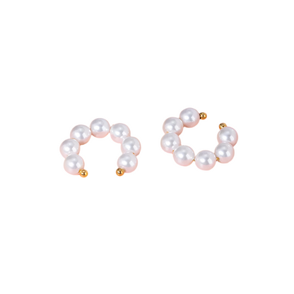 Earrings Gold Plated Ear Cuff-EA606 pearls