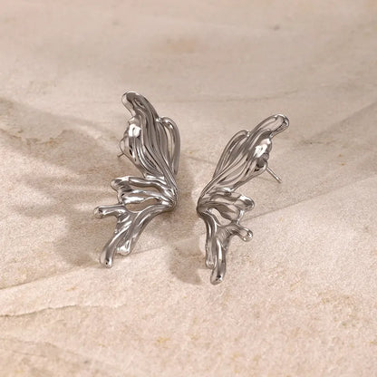 Earrings steel butterfly wings-ea611