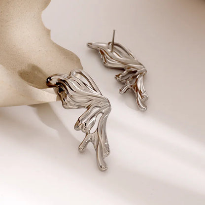 Earrings steel butterfly wings-ea611