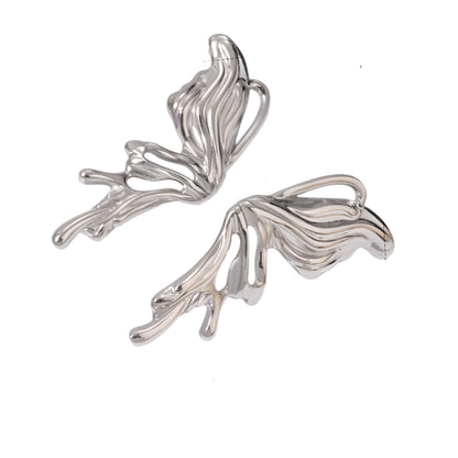 Earrings steel butterfly wings-ea611