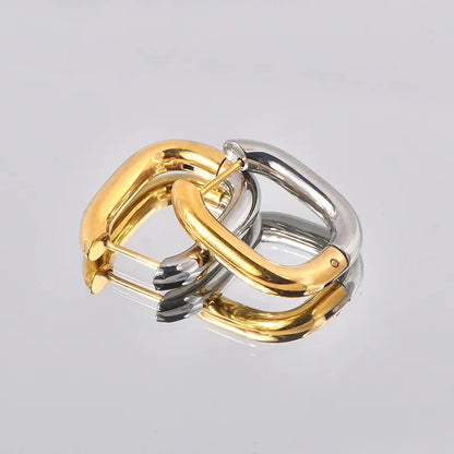 Earrings of steel silver and gold - EA250