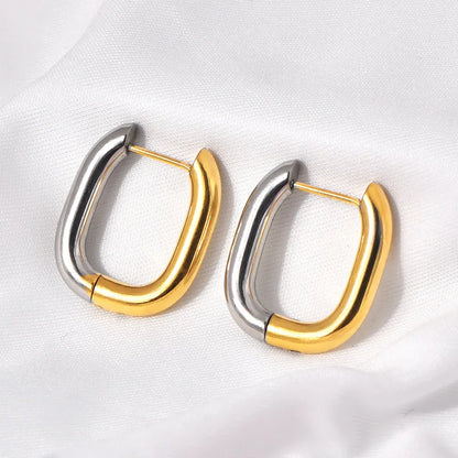 Earrings of steel silver and gold - EA250