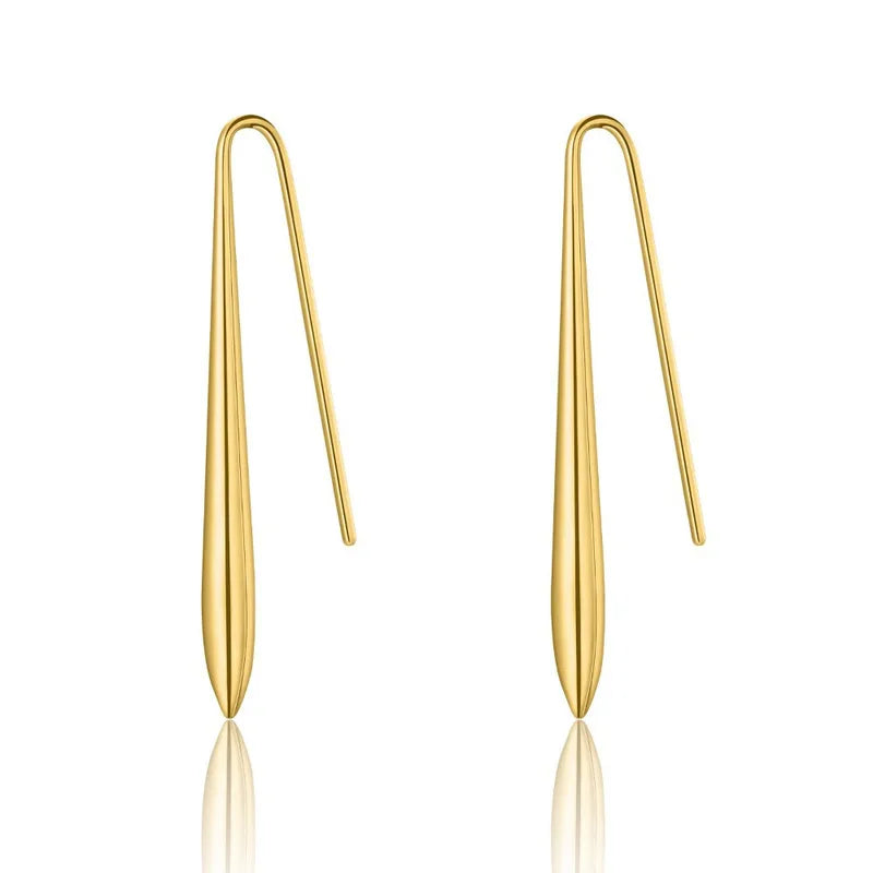 Steel Earrings Gold - w066