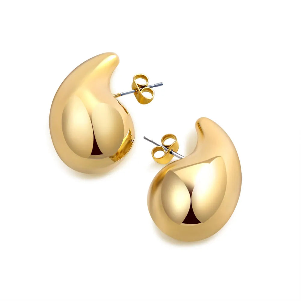 Σκουλαρίκια χρυσά σχήμα δάκρυ - ea349