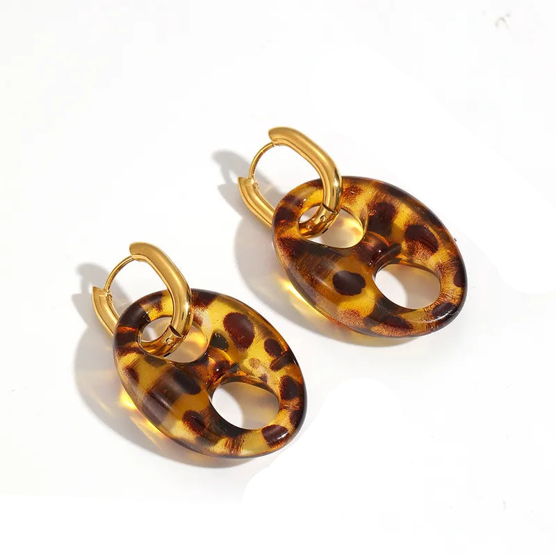 Σκουλαρίκια επιχρυσωμένο ατσάλι με ακρυλικό-EA293