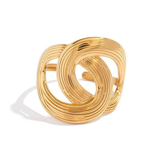 Δαχτυλίδι επιχρυσωμένο ατσάλι στρόγγυλο - R381