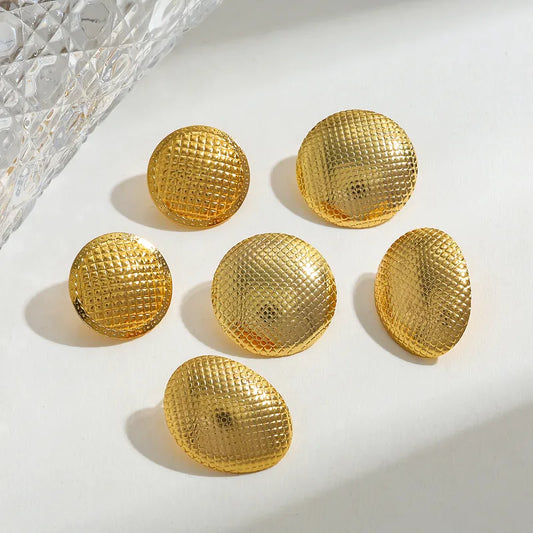 Σκουλαρίκια επιχρυσωμένο ατσάλι στρόγγυλο όψη φιδιού-EA479