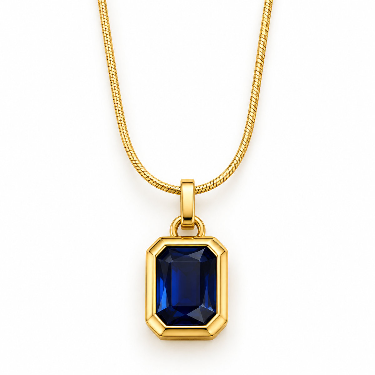 Collier fleur en acier avec pierres vertes- NE672