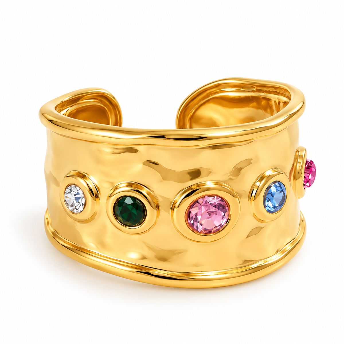 Triple gold steel ring - R372