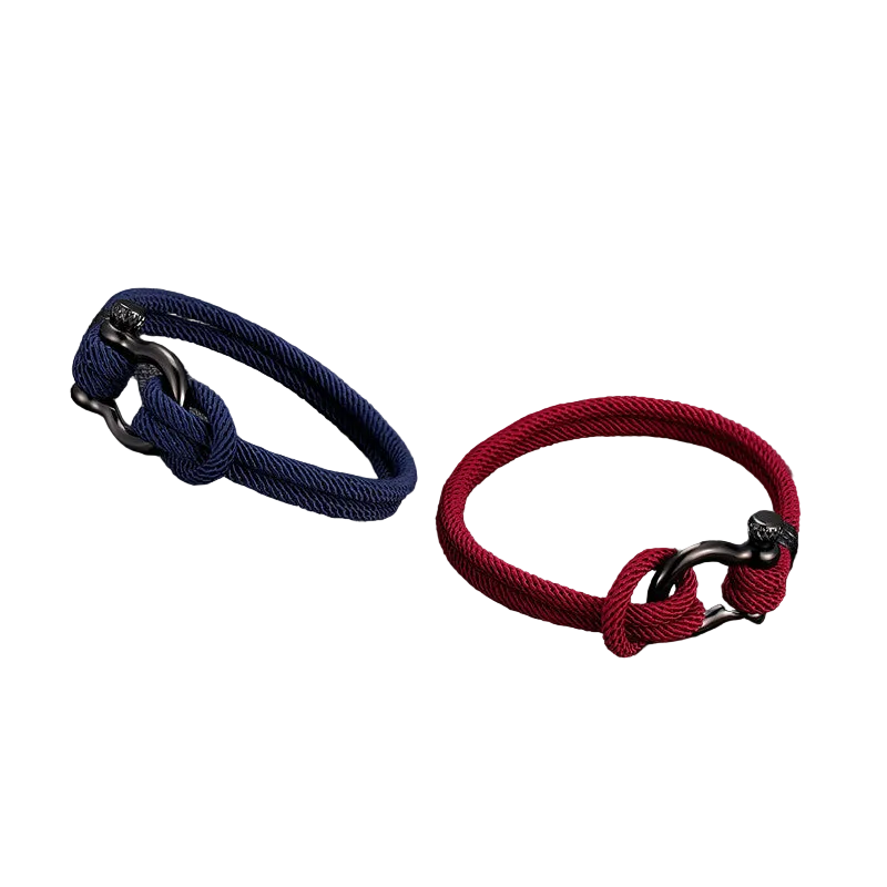 Βραχιόλι με κορδόνι και ατσάλι - BR482