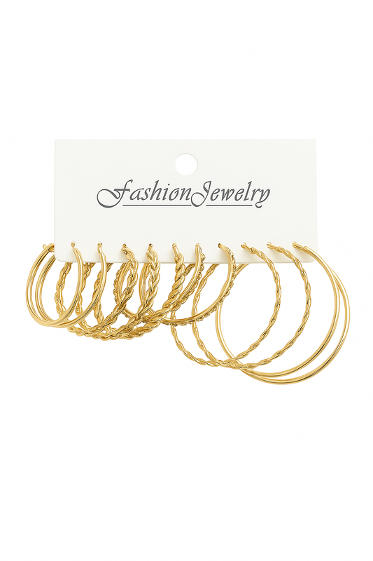 Σετ ορειχάλκινων σκουλαρικιών - w407