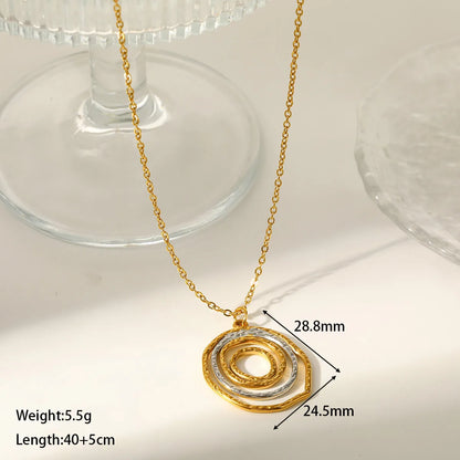 Κολιέ επιχρυσωμένο ατσάλι σπείρα-NE456