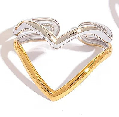 Δαχτυλίδι ατσάλι με καρδιά -R105