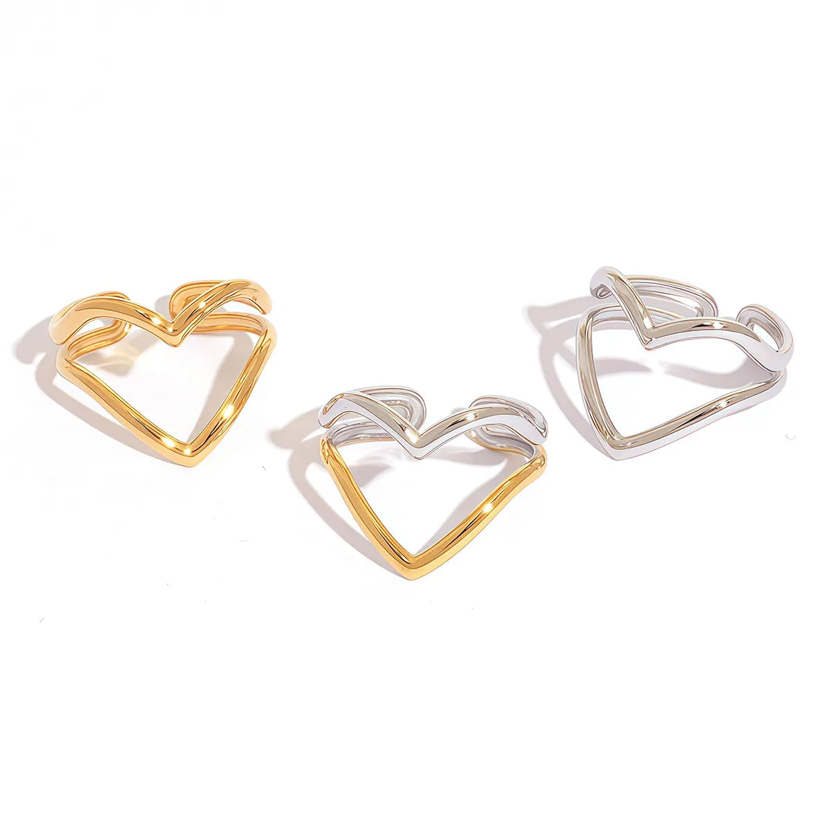 Δαχτυλίδι ατσάλι με καρδιά -R105