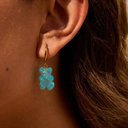 Σκουλαρίκια ατσάλινα αρκουδάκια haribo - ea758