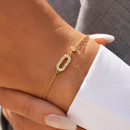 Βραχιόλι επιχρυσωμένο ατσάλι με κρύσταλλα-BR053