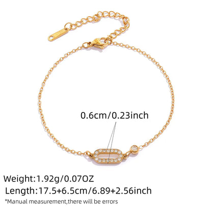 Βραχιόλι επιχρυσωμένο ατσάλι με κρύσταλλα-BR053