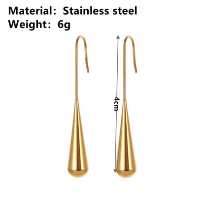 Σκουλαρίκια επιχρυσωμένο ατσάλι hook-EA430