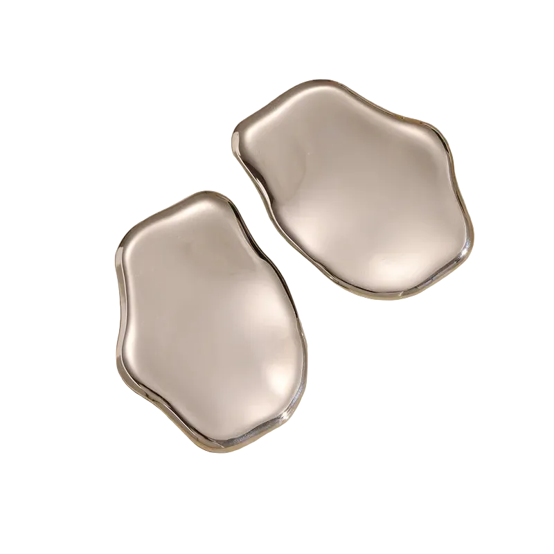 Σκουλαρίκια ατσάλι με γυαλιστερή επιφάνεια-EA052