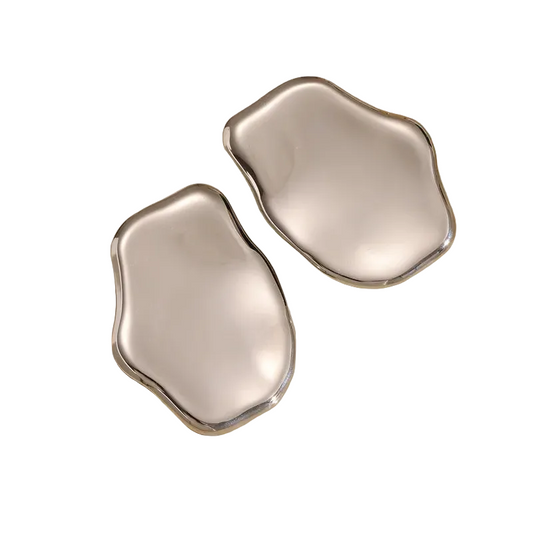 Σκουλαρίκια ατσάλι με γυαλιστερή επιφάνεια-EA052