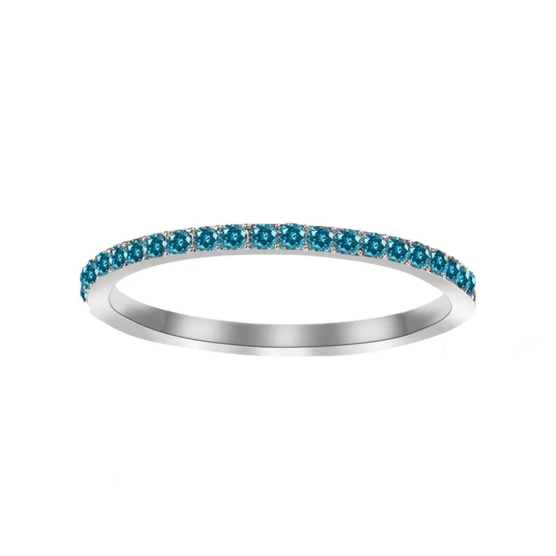 Δαχτυλίδι ατσάλι με στρας birthstone - R383