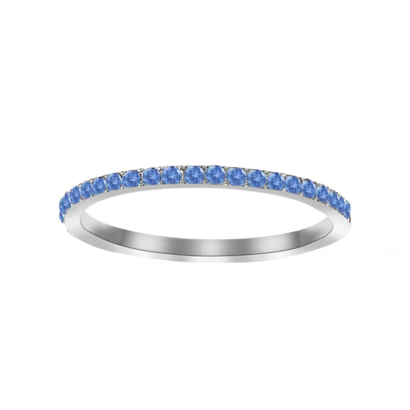 Δαχτυλίδι ατσάλι με στρας birthstone - R383