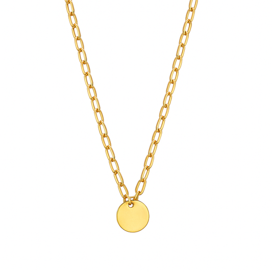 Κολιέ ορειχάλκινο χρυσό - w311