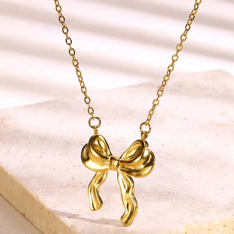 Set triplu din otel placat cu aur cu arc-SET051