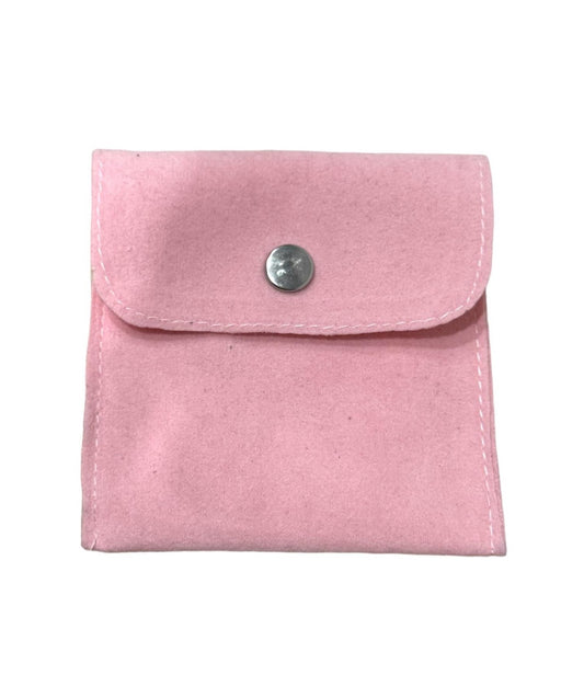Πουγκί φάκελος βελούδινο ροζ 8x8 - P003